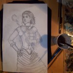 The initial sketch
