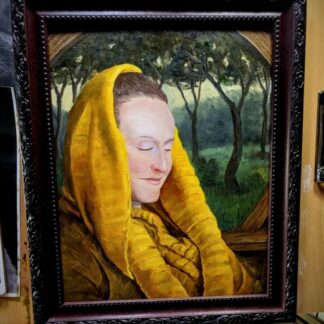 Winter Solitude - Oil painting portrait
